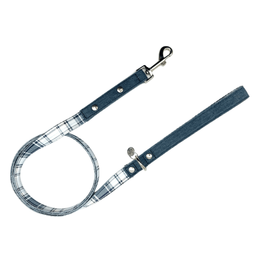 Swag Leash - Denim & Beige Plaid Swag Leash - Denim & Beige Plaid
